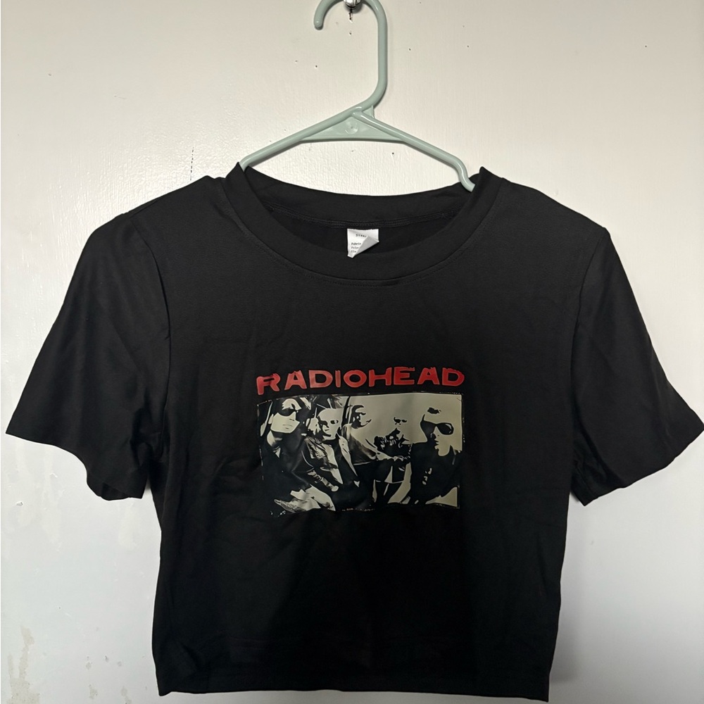 Black Radiohead Graphic T-Shirt